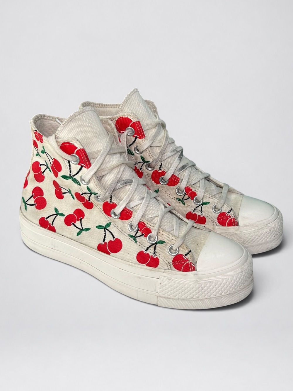 Converse Chuck Taylor All Star Lift Cherries Platform High Women’s 8.5 - Picture 2 of 13